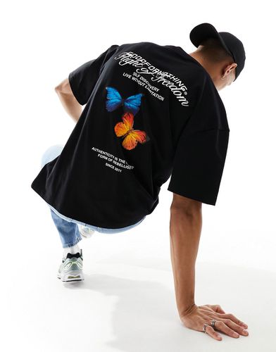 T-shirt oversize avec imprimé papillons - Good For Nothing - Modalova