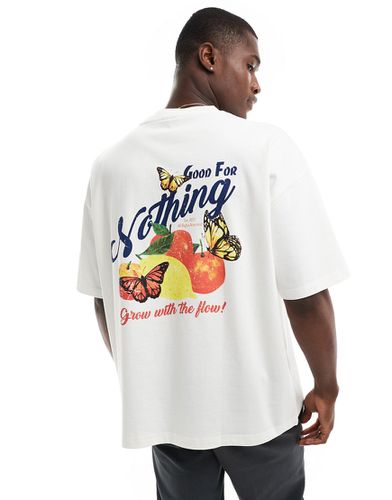 T-shirt à imprimé papillon au dos - Taupe - Good For Nothing - Modalova