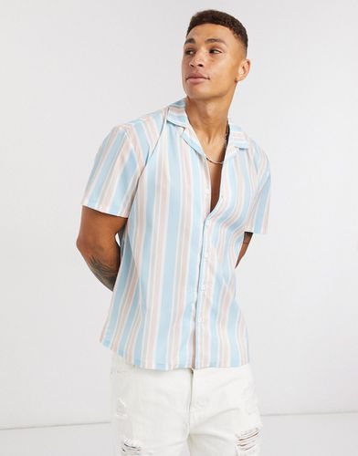 Chemise manches courtes à rayures - Pastel - Good For Nothing - Modalova