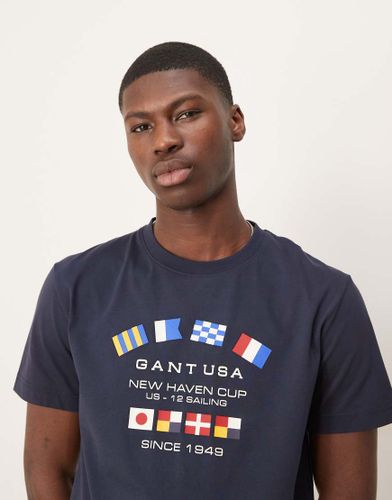 T-shirt  logo USA et drapeaux - Gant - Modalova