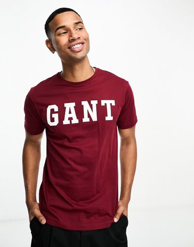 T-shirt à logo style universitaire - Bordeaux - Gant - Modalova