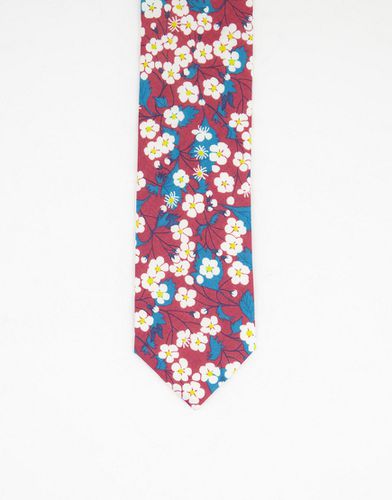 Cravate à imprimé Liberty - Bordeaux - Gianni Feraud - Modalova