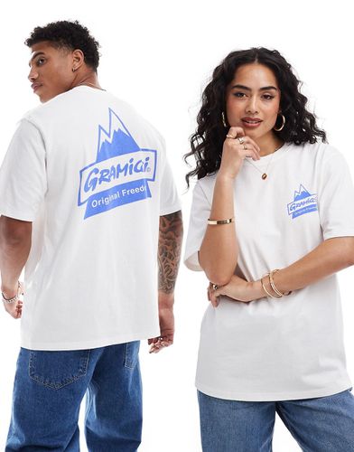 T-shirt unisexe en coton avec imprimé montagne - Gramicci - Modalova