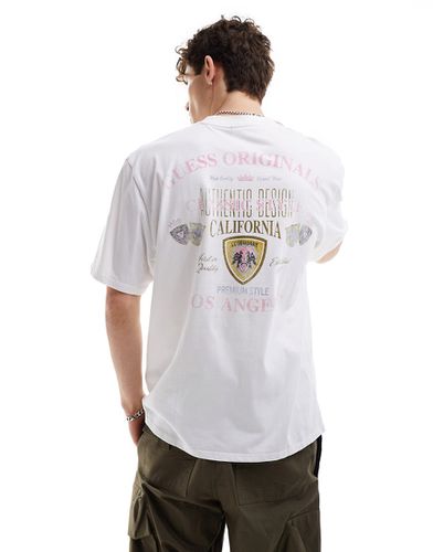 T-shirt unisexe style universitaire avec imprimé sur la poitrine et au dos - Guess Originals - Modalova
