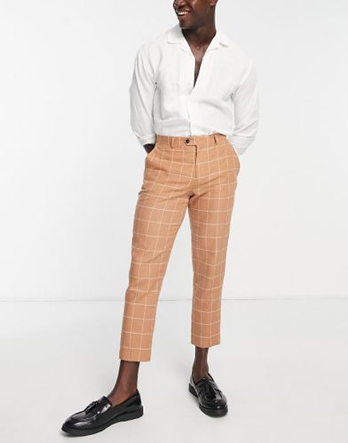 Pantalon court large en lin à grands carreaux - Devils Advocate - Modalova