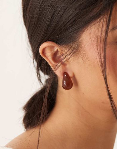 Boucles d'oreilles goutte d'eau en résine - Designb London - Modalova