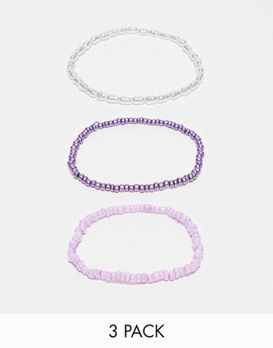 Lot de bracelets de perles style festival - Designb London - Modalova