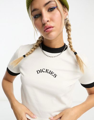 Warm Springs - T-shirt rétréci avec logo centré et bordures contrastantes - cassé - Dickies - Modalova