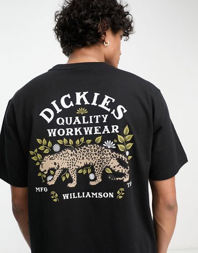 Fort Lewis - T-shirt à imprimé léopard au dos - Noir - Dickies - Modalova