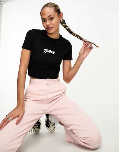 Mayetta - T-shirt crop top effet rétréci avec logo au centre - Dickies - Modalova