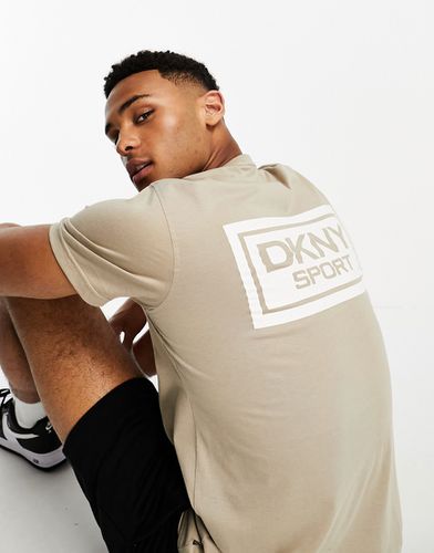 DKNY - T-shirt à grand logo - Taupe - Dkny Active - Modalova