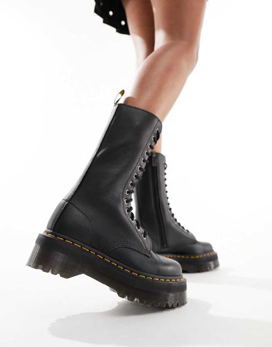 Quad - Bottes unisexes en cuir avec 14 paires d'aillets - Dr Martens - Modalova