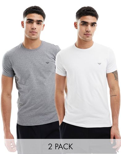 Bodywear - Lot de 2 t-shirts - Gris/blanc - Emporio Armani - Modalova