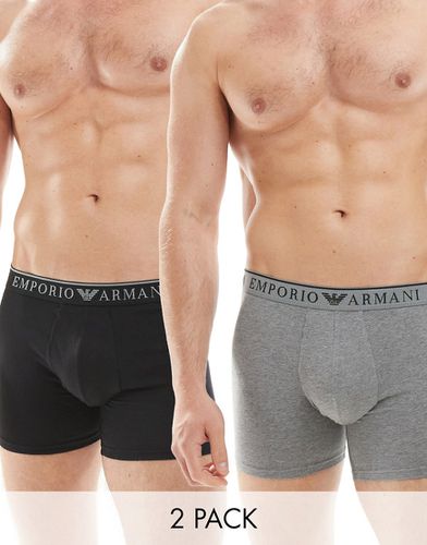 Bodywear - Lot de 2 boxers - Noir et gris - Emporio Armani - Modalova