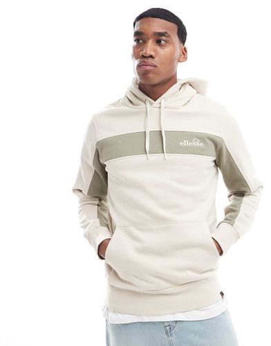 Vierian - Sweat à capuche à enfiler avec rayure à logo - Beige - Ellesse - Modalova