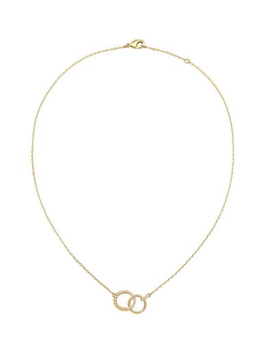 Collier élégant avec pendentif cercles entrelacés sertis de pierres - Elli - Modalova