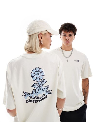 Exclusivité ASOS - - T-shirt oversize avec imprimé fleur au dos - cassé - The North Face - Modalova