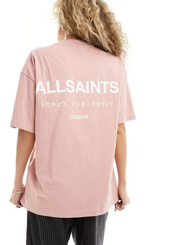 Exclusivité ASOS - - Underground - T-shirt oversize - cendré - Allsaints - Modalova