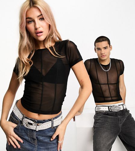 Exclusivité ASOS - - Top unisexe en tulle à coutures apparentes - Calvin Klein Jeans - Modalova