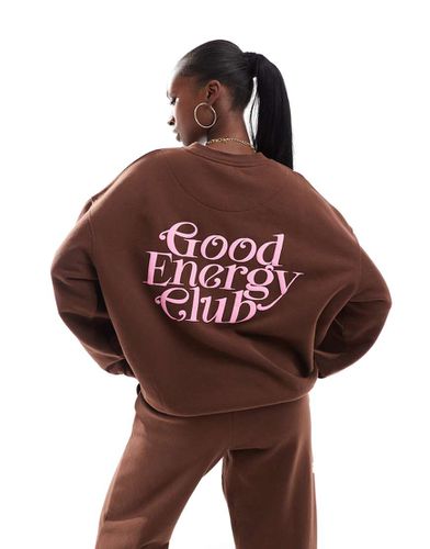 Exclusivité - Sweat d'ensemble avec inscription Good Energy Club » style bulles au dos - The Frolic - Modalova