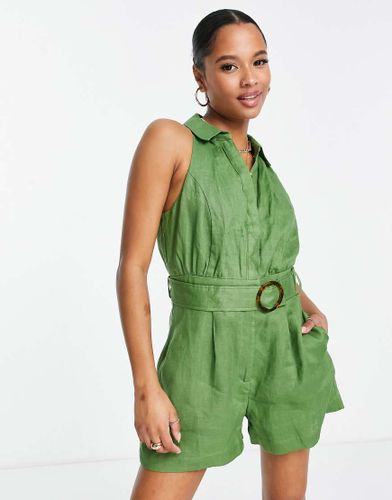 Combishort à ceinture - olive - Forever New Petite - Modalova