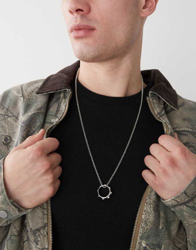 Collier avec pendentif bague et détail perle - Faded Future - Modalova