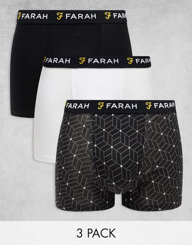 Corban - Lot de 3 boxers - et blanc - Farah - Modalova