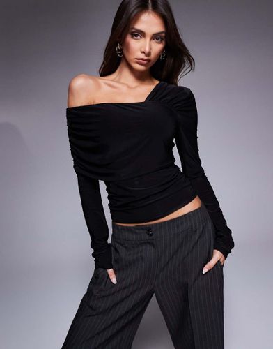 Top prs du corps sculptant  encolure asymtrique replie - Fashionkilla - Modalova