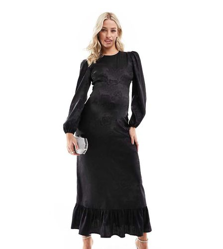 Robe longue en satin - Flounce London Maternity - Modalova