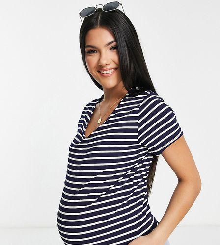 T-shirt ajusté extensible à rayures - Flounce London Maternity - Modalova