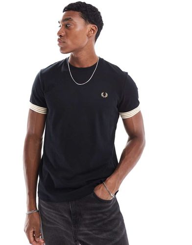 T-shirt avec poignets à rayures - Fred Perry - Modalova