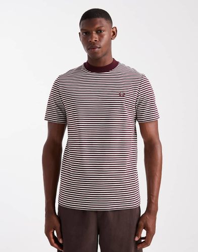 T-shirt pais  rayures - Bordeaux - Fred Perry - Modalova