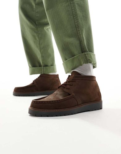 Kenney - Bottines mi-hautes en daim cir - Marron - Fred Perry - Modalova