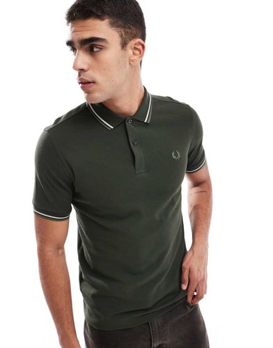 Polo à double liseré - kaki - Fred Perry - Modalova