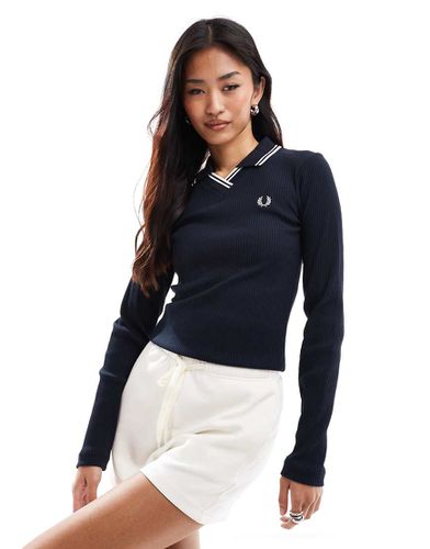 Polo côtelé à manches longues - Fred Perry - Modalova