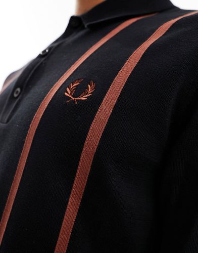 Polo en maille à rayures verticales - Fred Perry - Modalova