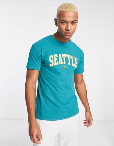 Seattle - T-shirt avec imprimé universitaire sur le devant - Kavu - Modalova