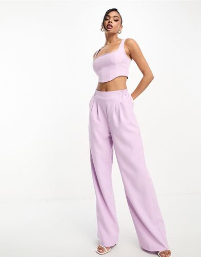 Pantalon large d'ensemble à taille haute - Lilas - Kaiia - Modalova