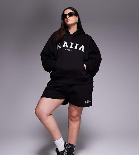 Plus - Short d'ensemble molletonn  logo brod - Kaiia - Modalova