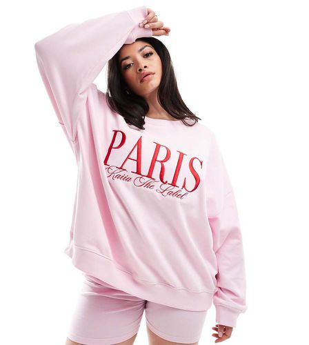 Plus - Sweat d'ensemble à motif Paris - clair - Kaiia - Modalova