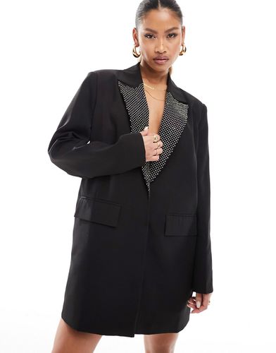 Robe blazer courte bordée de strass - Kaiia - Modalova