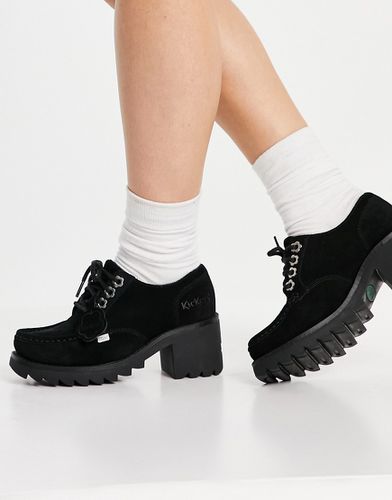Klio - Chaussures chunky en daim à talon carré et lacets - Kickers - Modalova
