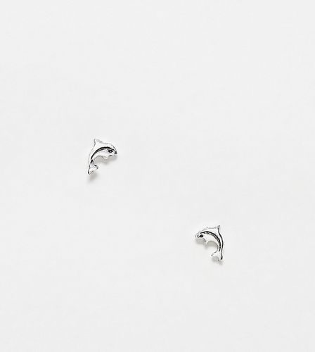 Boucles d'oreilles dauphin en argent massif - Kingsley Ryan - Modalova