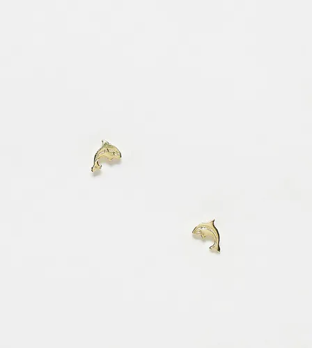 Boucles d'oreilles dauphin en argent massif - Kingsley Ryan - Modalova