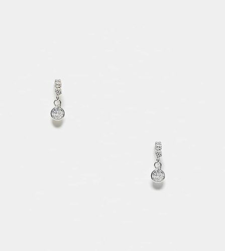 Boucles d'oreilles en argent massif avec pendant à strass - Kingsley Ryan - Modalova