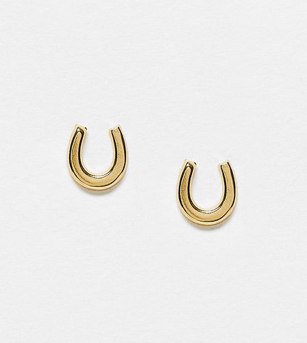 Boucles d'oreilles fer à cheval en argent massif - Kingsley Ryan - Modalova