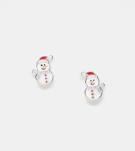 Boucles d'oreilles motif bonhomme de neige en argent massif - Kingsley Ryan - Modalova