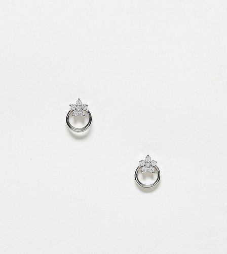 Clous d'oreilles ronds en argent massif sertis de cristaux - Kingsley Ryan - Modalova