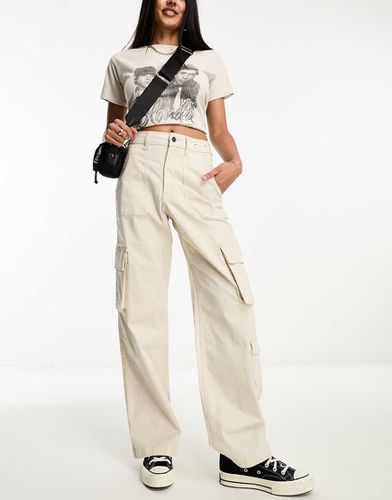 Pantalon cargo baggy - Crème - Hollister - Modalova