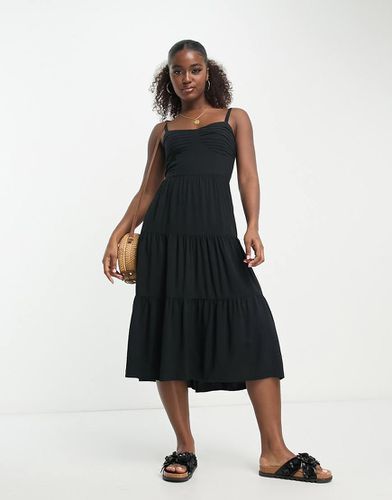 Robe corset mi-longue - Noir - Hollister - Modalova